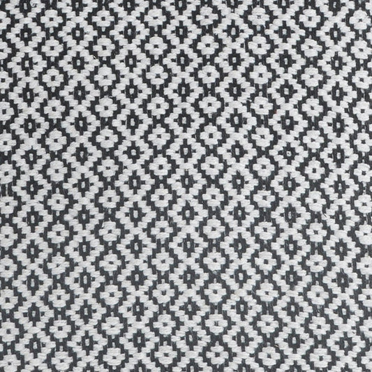 Set of Two 18" X 18" Black And White Lumbar Geometric Cotton Throw Pillow Covers