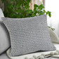 Set of Two 18" Black And White Geometric Cotton Throw Pillow Covers