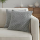 Set of Two 18" Black And White Geometric Cotton Throw Pillow Covers