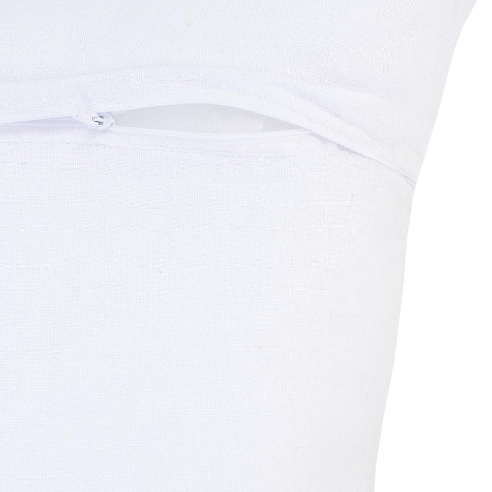 Set of Four 18" Yellow And Blue Chevron Cotton Throw Pillow Covers