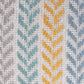 Set of Four 18" Yellow And Blue Chevron Cotton Throw Pillow Covers