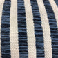 Set of Four 22" Blue And White Striped Cotton Throw Pillow Covers