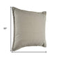 Set of Four 22" Gray Cotton Throw Pillow Covers
