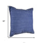 Set of Four 22" Blue Cotton Throw Pillow Covers