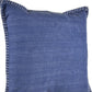 Set of Four 22" X 22" Blue Lumbar Cotton Throw Pillow Covers