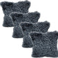 Set of Four 18" Blue Polyester Blend Throw Pillow Covers