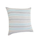 Set of Four 18" X 18" Gray And Blue Lumbar Beach Chevron Cotton Throw Pillow Covers