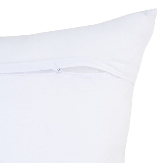 Set of Four 18" Yellow And White Chevron Cotton Throw Pillow Covers