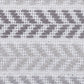 Set of Four 18" X 18" Gray And White Lumbar Beach Chevron Cotton Throw Pillow Covers