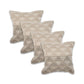 Set of Four 18" Gray And Beige Geometric Cotton Throw Pillow Covers