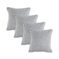 Set of Four 18" Gray And White Geometric Cotton Throw Pillow Covers