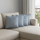 Set of Four 18" Navy Blue And White Geometric Cotton Throw Pillow Covers