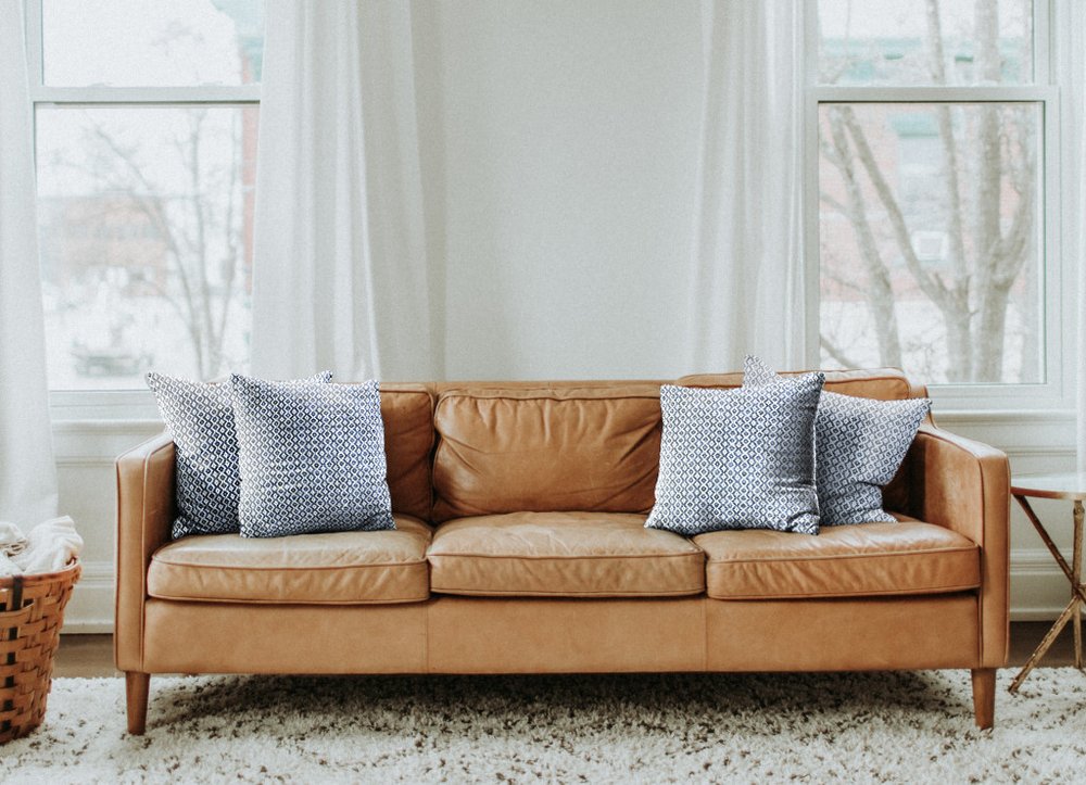 Set of Four 18" Navy Blue And White Geometric Cotton Throw Pillow Covers