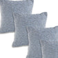 Set of Four 18" Navy Blue And White Geometric Cotton Throw Pillow Covers