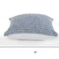 Set of Four 18" Navy Blue And White Geometric Cotton Throw Pillow Covers