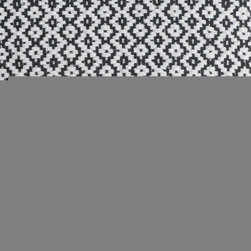 Set of Four 18" Black And White Geometric Cotton Throw Pillow Covers