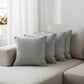 Set of Four 18" Black And White Geometric Cotton Throw Pillow Covers