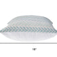 Set of Four 18" Blue And Light Blue Chevron Cotton Throw Pillow Covers