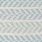 Set of Four 18" Blue And Light Blue Chevron Cotton Throw Pillow Covers