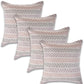 Set of Four 18" X 18" Lilac And Pink Lumbar Beach Chevron Cotton Throw Pillow Covers
