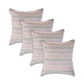 Set of Four 18" X 18" Lilac And Pink Lumbar Beach Chevron Cotton Throw Pillow Covers