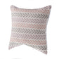 Set of Four 18" X 18" Lilac And Pink Lumbar Beach Chevron Cotton Throw Pillow Covers