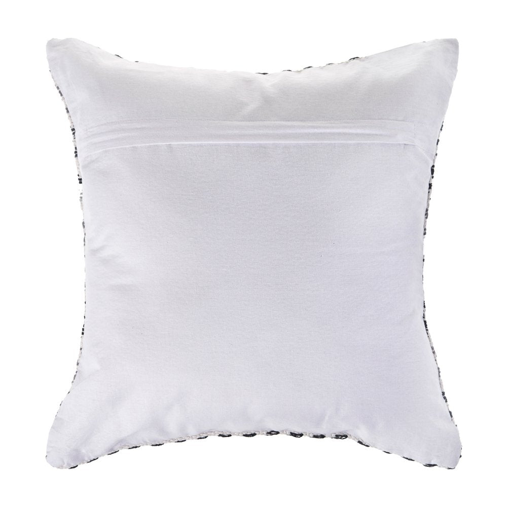 Set of Four 18" Gray And Black Chevron Cotton Throw Pillow Covers