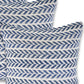 Set of Four 18" Indigo And White Chevron Cotton Throw Pillow Covers