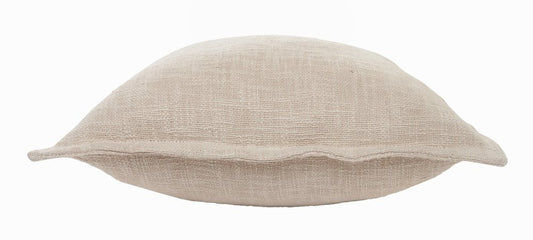 Set of Four 20" Beige Cotton Throw Pillow Covers