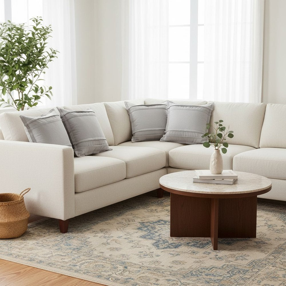 Set of Four 20" Gray Cotton Throw Pillow Covers