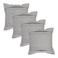 Set of Four 20" Gray Cotton Throw Pillow Covers