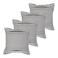 Set of Four 20" X 20" Gray Lumbar Cotton Throw Pillow Covers