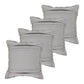 Set of Four 20" Gray Cotton Throw Pillow Covers