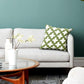 Set of Four 20" Green And White Geometric Cotton Blend Throw Pillow Covers
