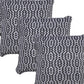 Set of Four 20" Black And White Geometric Cotton Throw Pillow Covers