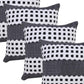 Set of Four 20" Black And Gray Striped Cotton Throw Pillow Covers