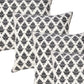 Set of Four 20" White And Black Geometric Cotton Throw Pillow Covers