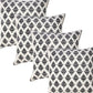 Set of Four 20" White And Black Geometric Cotton Throw Pillow Covers