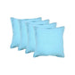 Set of Four 20" Blue Cotton Throw Pillow Covers