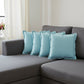 Set of Four 20" Blue Cotton Throw Pillow Covers