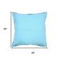 Set of Four 20" Blue Cotton Throw Pillow Covers