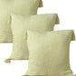 Set of Four 20" Yellow Cotton Throw Pillow Covers