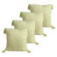 Set of Four 20" Yellow Cotton Throw Pillow Covers