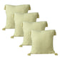 Set of Four 20" Yellow Cotton Throw Pillow Covers