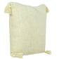 Set of Four 20" X 20" Yellow Lumbar Cotton Throw Pillow Covers with Tassels