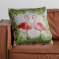 Set of Four 20" Light Pink And Light Green Throw Pillow Covers