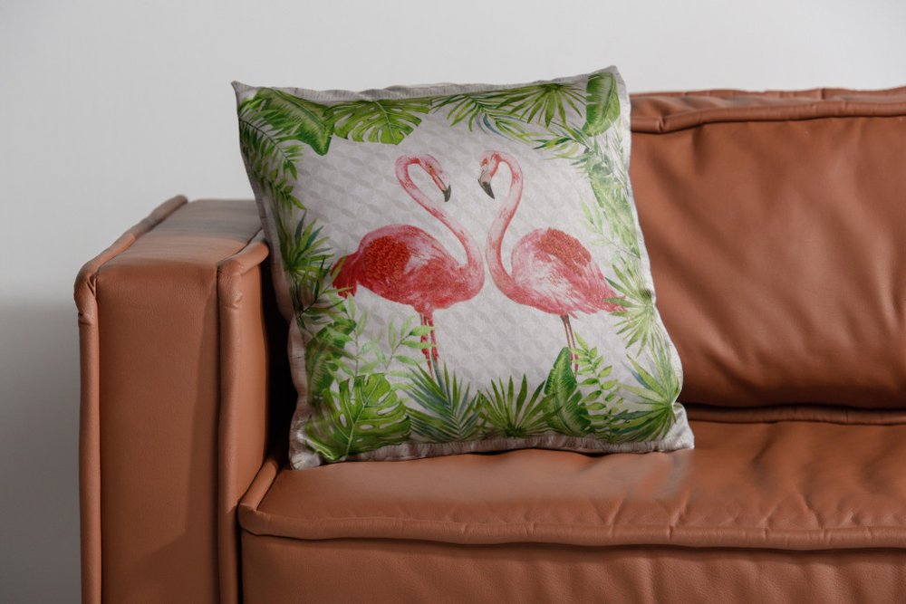 Set of Four 20" Light Pink And Light Green Throw Pillow Covers