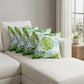 Set of Four 20" X 20" Green And Blue Lumbar Beach Tropical Throw Pillow Covers