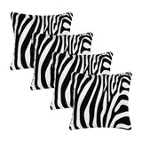 Set of Four 20" Black And White Throw Pillow Covers