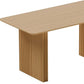 67" Natural Wood Double Pedestal Base Dining Table